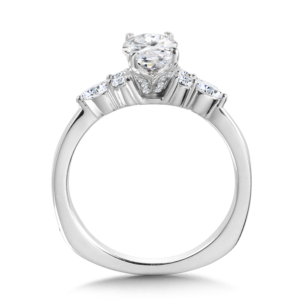 Tapered Diamond Engagement Ring Image 2 Biondi Diamond Jewelers Aurora, CO