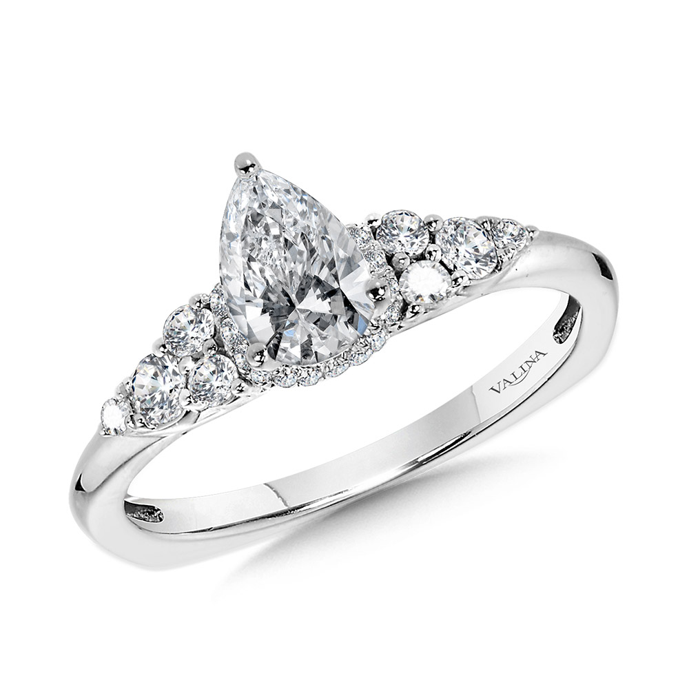 Tapered Pear Diamond Engagement Ring Biondi Diamond Jewelers Aurora, CO