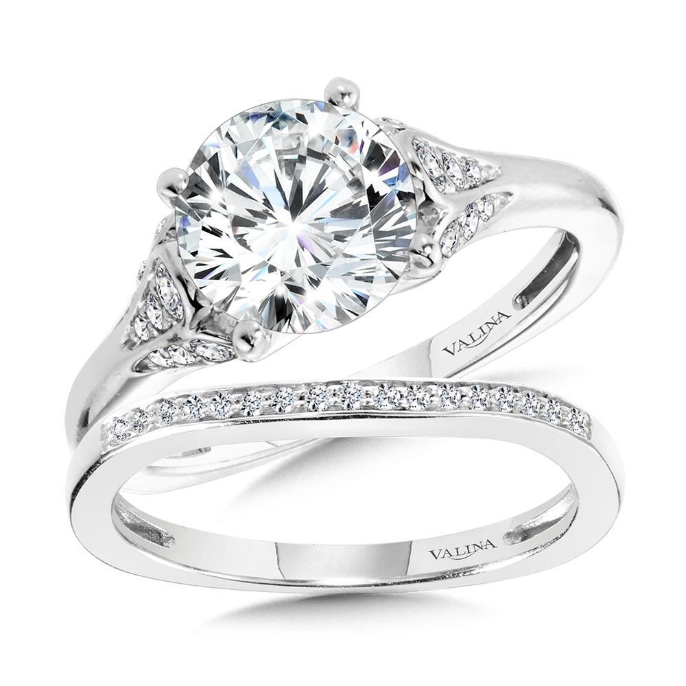 Tapered Diamond Engagement Ring Image 3 The Jewelry Source El Segundo, CA