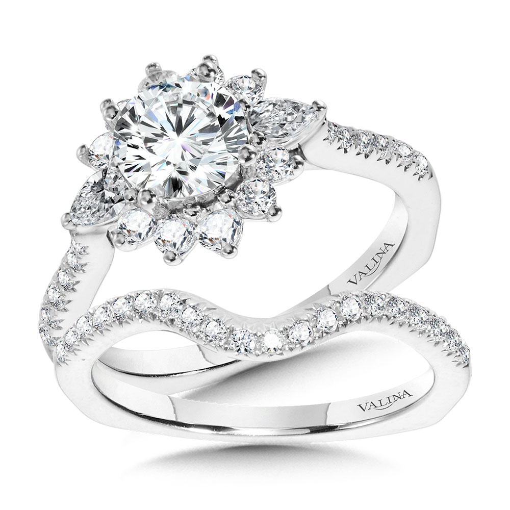 Statement Diamond Halo Engagement Ring Image 3 Glatz Jewelry Aliquippa, PA
