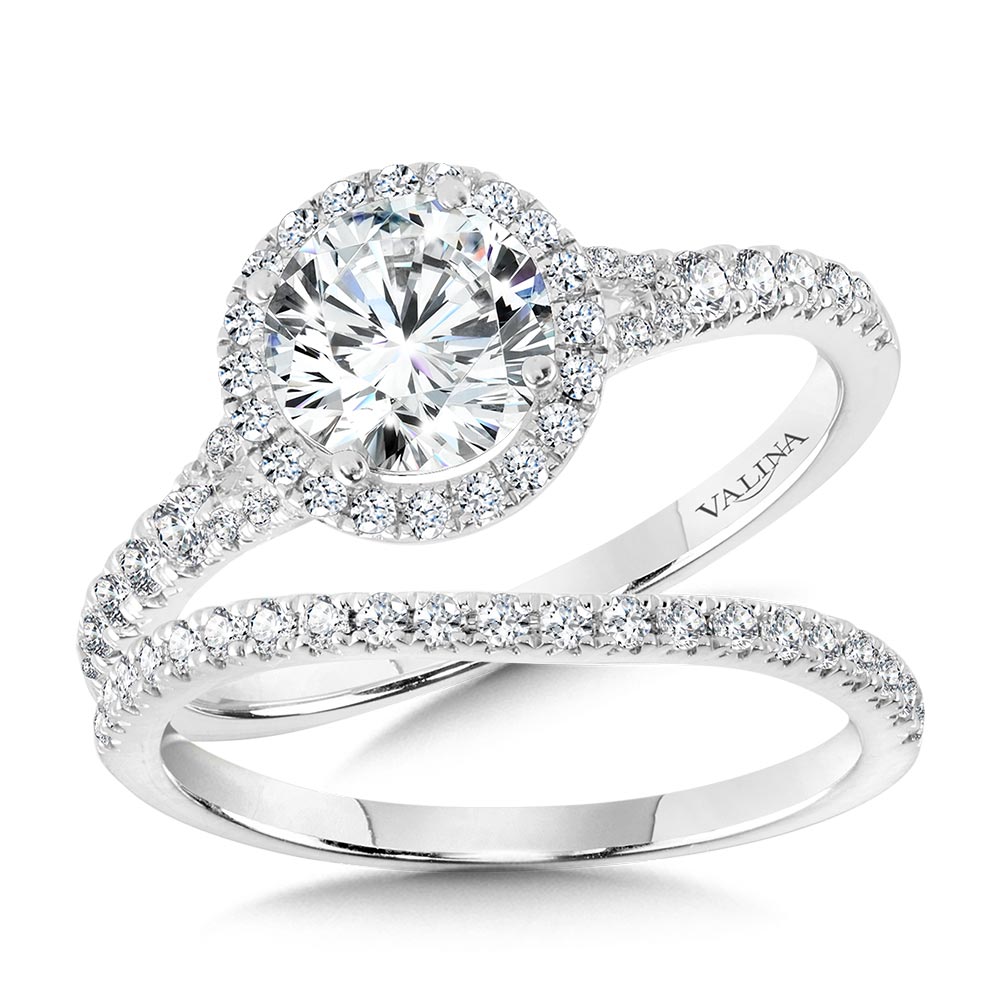 Round Split Shank Halo Engagement Ring Image 3 Gold Mine Jewelers Jackson, CA