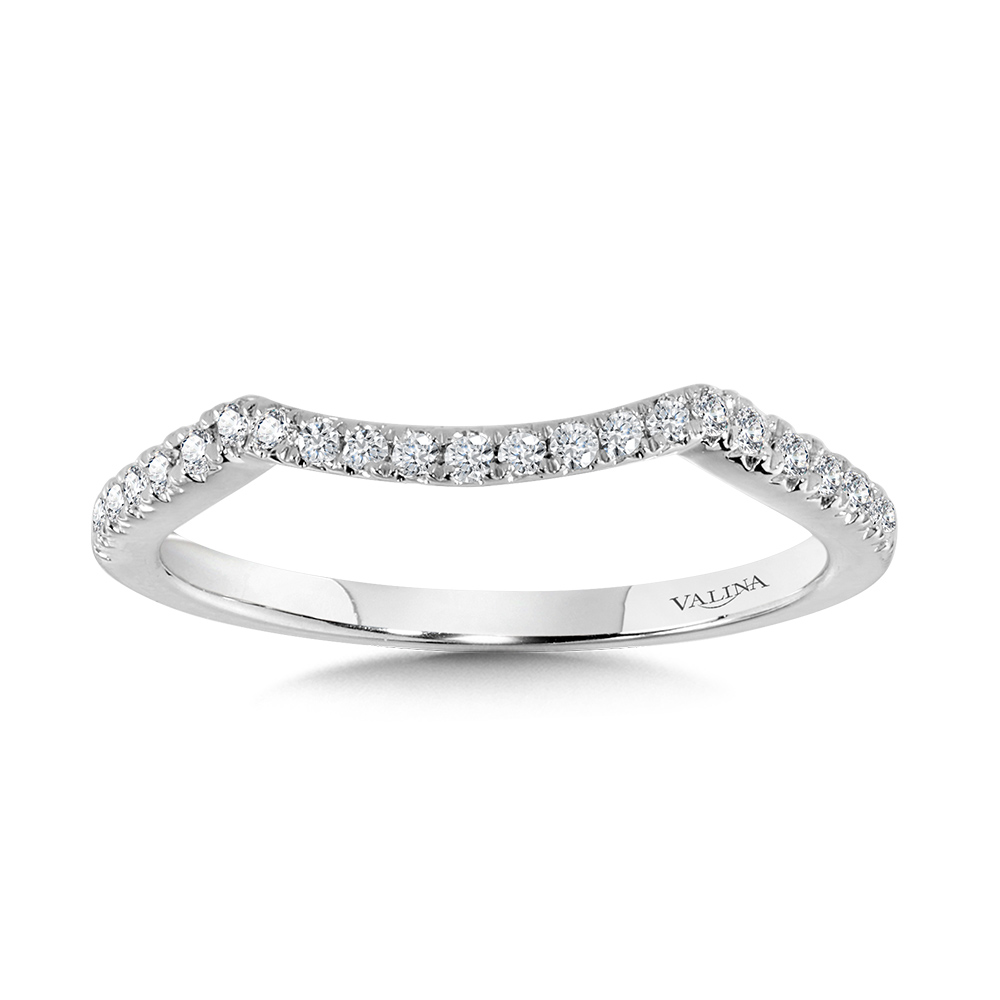 Curved Diamond Wedding Band Coughlin Jewelers St. Clair, MI
