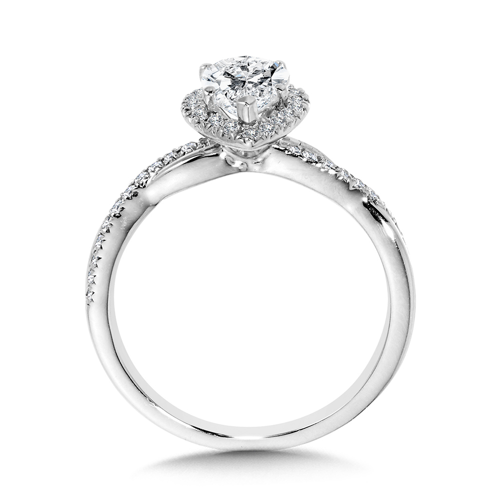 Crisscross Marquise Halo Engagement Ring Image 2 Gold Mine Jewelers Jackson, CA