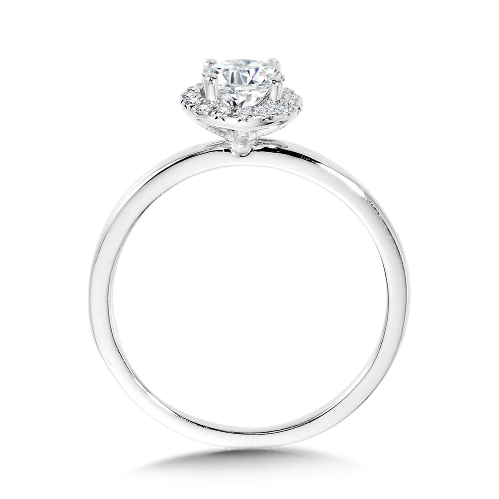 Classic Straight Halo Engagement Ring Image 2 Gold Mine Jewelers Jackson, CA