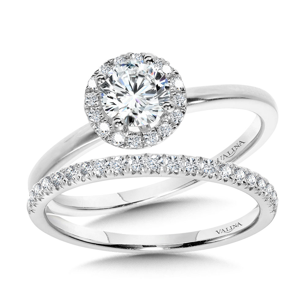 Classic Straight Halo Engagement Ring Image 3 Coughlin Jewelers St. Clair, MI