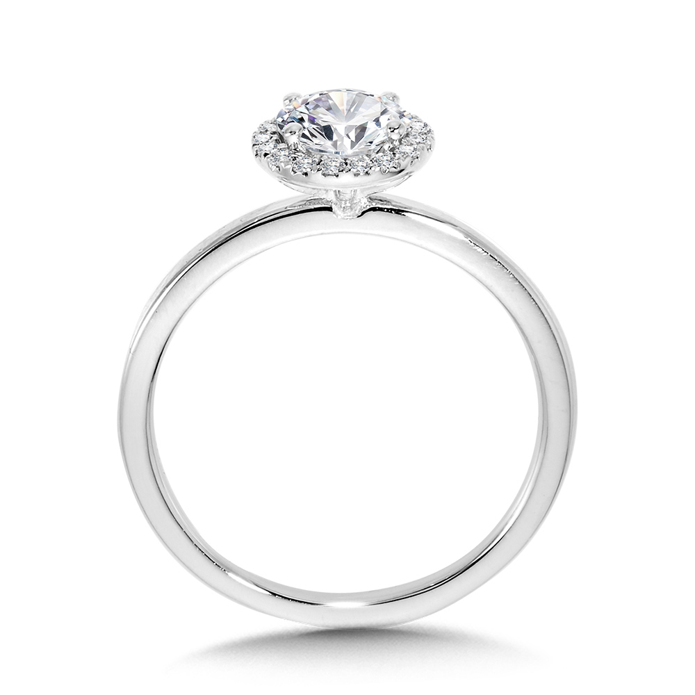 Classic Straight Halo Engagement Ring Image 2 Glatz Jewelry Aliquippa, PA