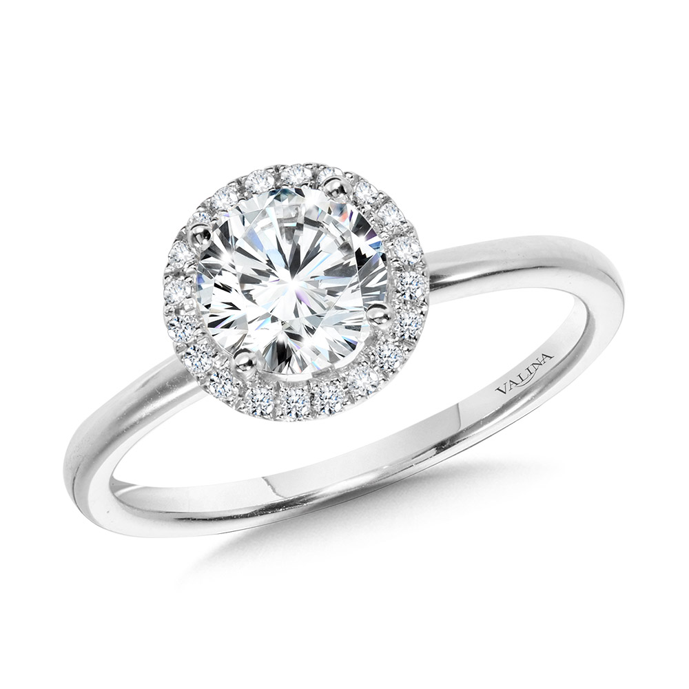 Classic Straight Halo Engagement Ring Glatz Jewelry Aliquippa, PA