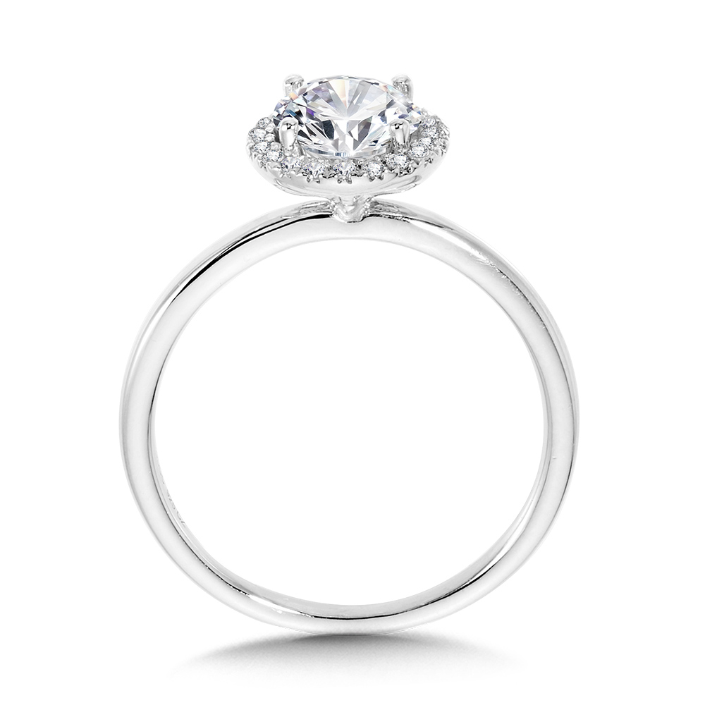 Classic Straight Halo Engagement Ring Image 2 Biondi Diamond Jewelers Aurora, CO