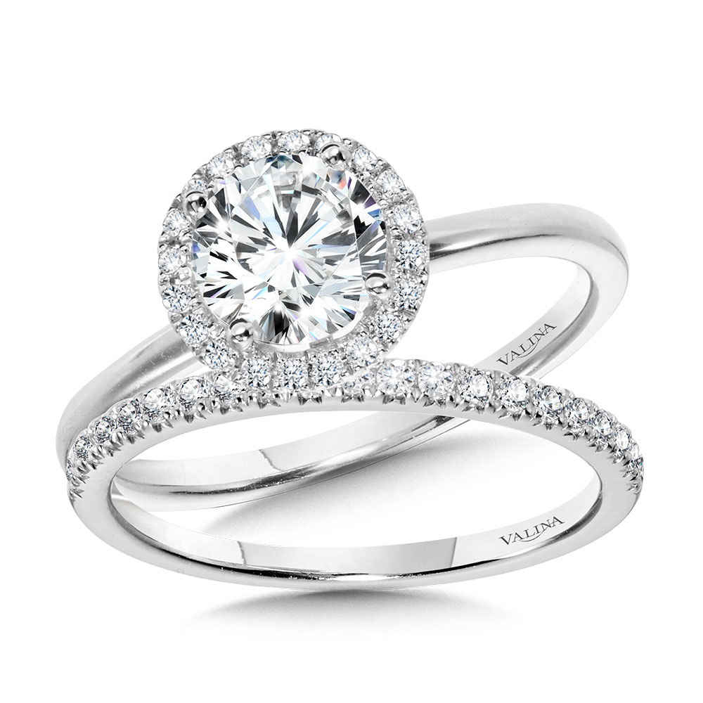 Classic Straight Halo Engagement Ring Image 3 Glatz Jewelry Aliquippa, PA
