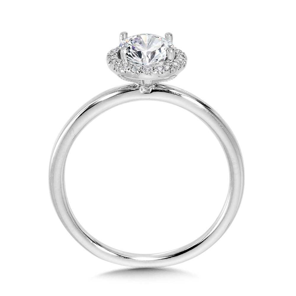 Classic Straight Oval Halo Engagement Ring Image 2 The Jewelry Source El Segundo, CA