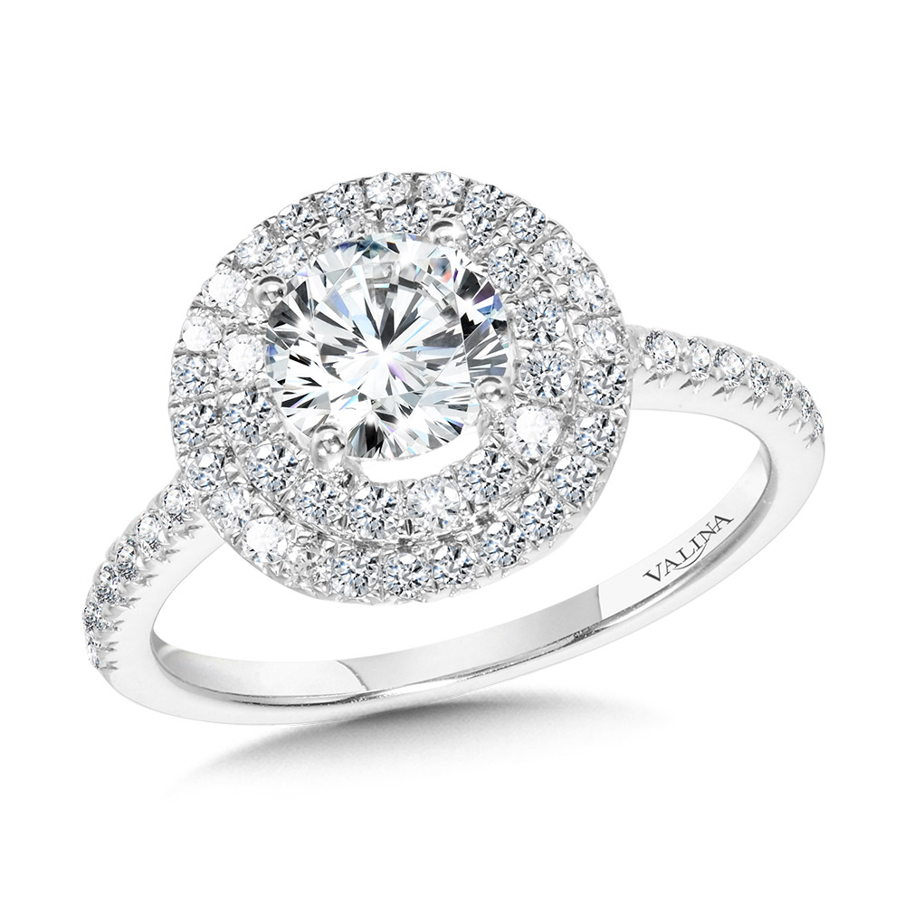 Straight Double-Halo Engagement Ring Glatz Jewelry Aliquippa, PA