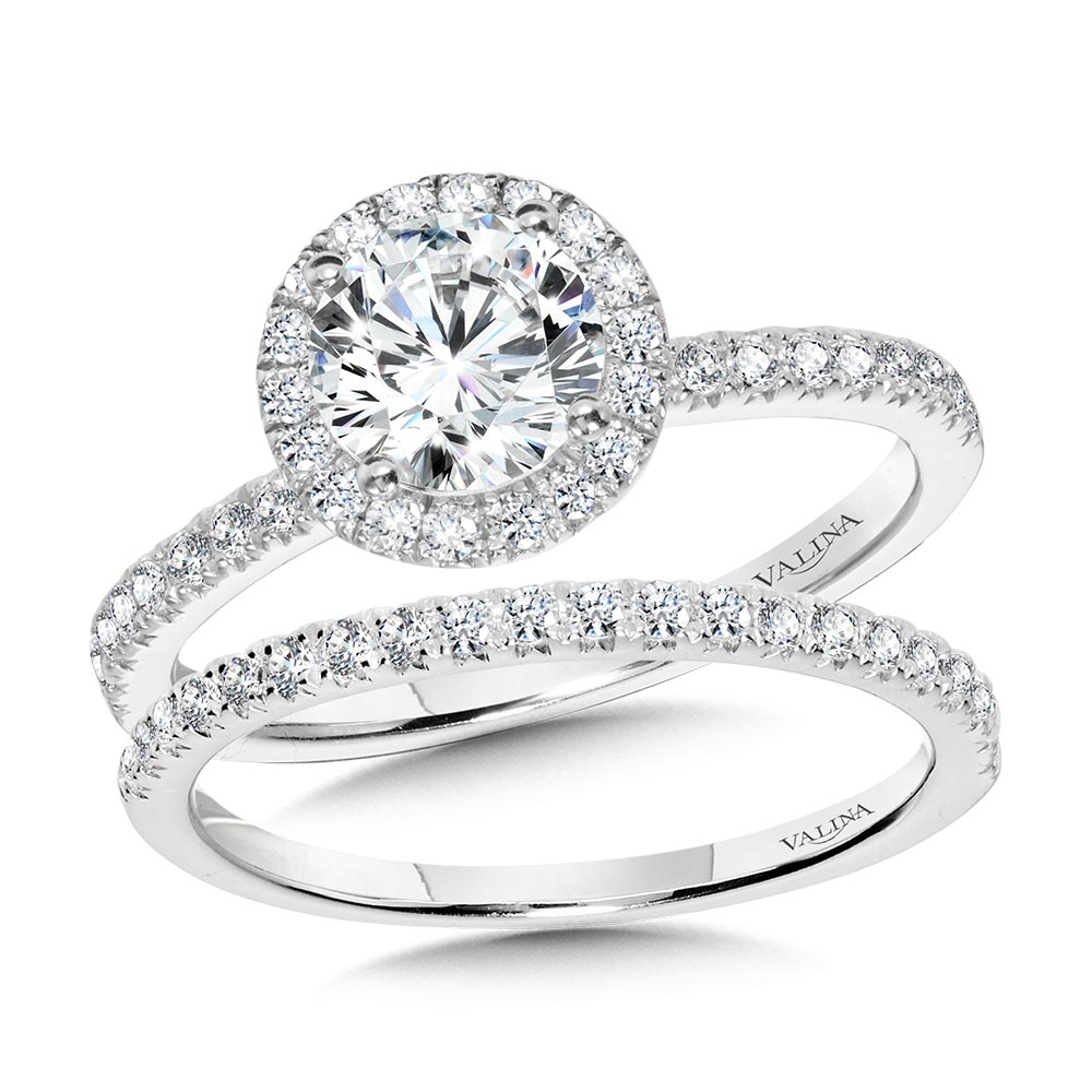 Classic Straight Halo Engagement Ring Image 3 Gold Mine Jewelers Jackson, CA
