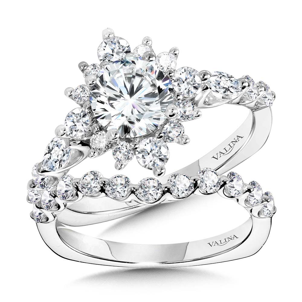 Curved Single Shared Prong Diamond Wedding Band Image 2 Biondi Diamond Jewelers Aurora, CO