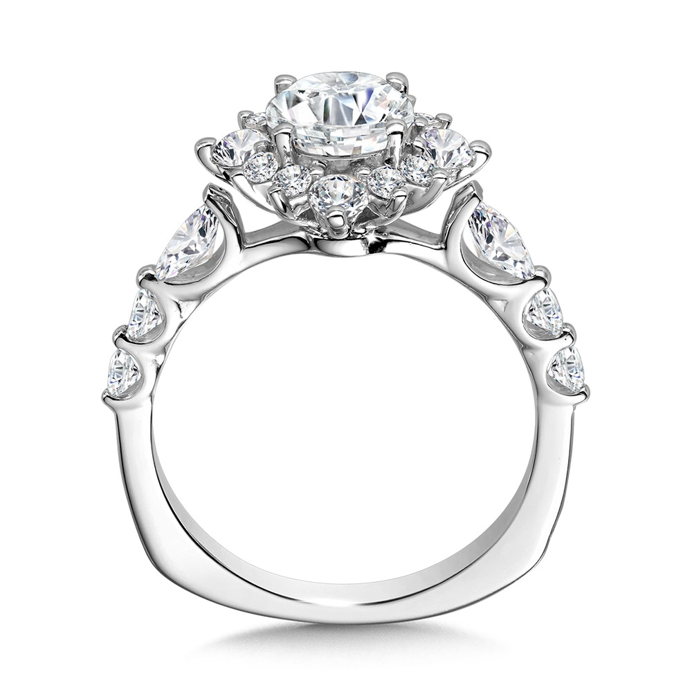 Statement Star Halo Diamond Engagement Ring Image 2 Biondi Diamond Jewelers Aurora, CO