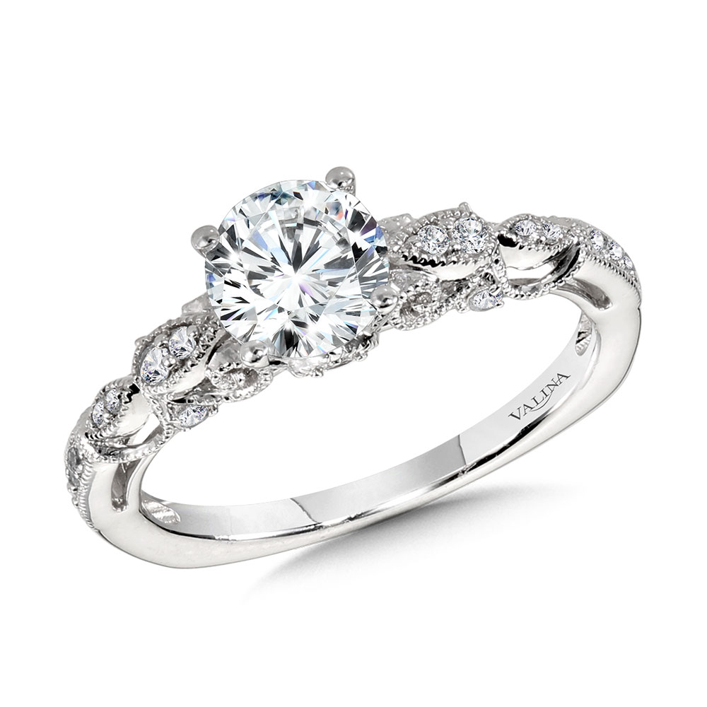 Vintage Milgrain & Filigree Accented Diamond Engagement Ring Biondi Diamond Jewelers Aurora, CO