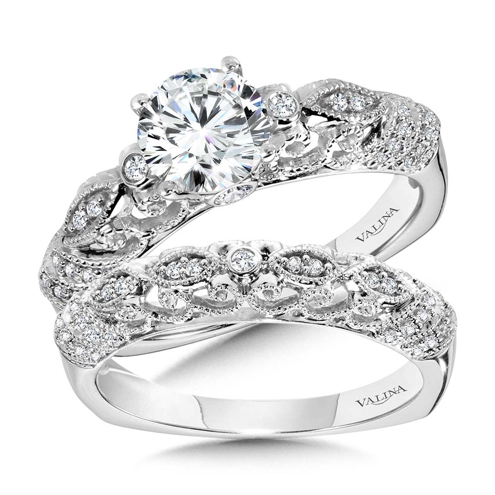 Vintage Milgrain & Filigree Accented Diamond Engagement Ring Image 3 Glatz Jewelry Aliquippa, PA