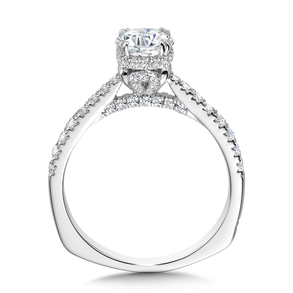 Double-Prong Straight Diamond Engagement Ring Image 2 Cottage Hill Diamonds Elmhurst, IL
