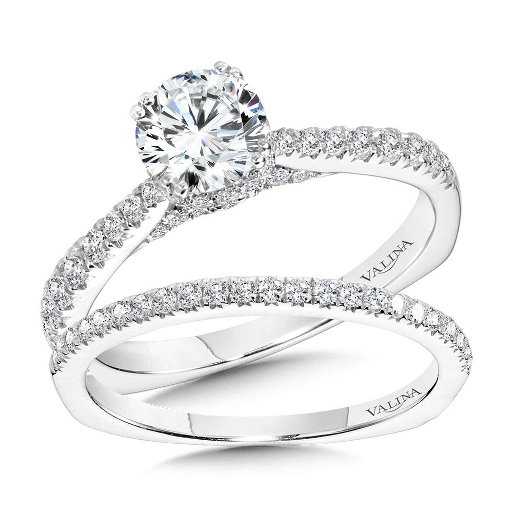 Double-Prong Straight Diamond Engagement Ring Image 3 The Jewelry Source El Segundo, CA