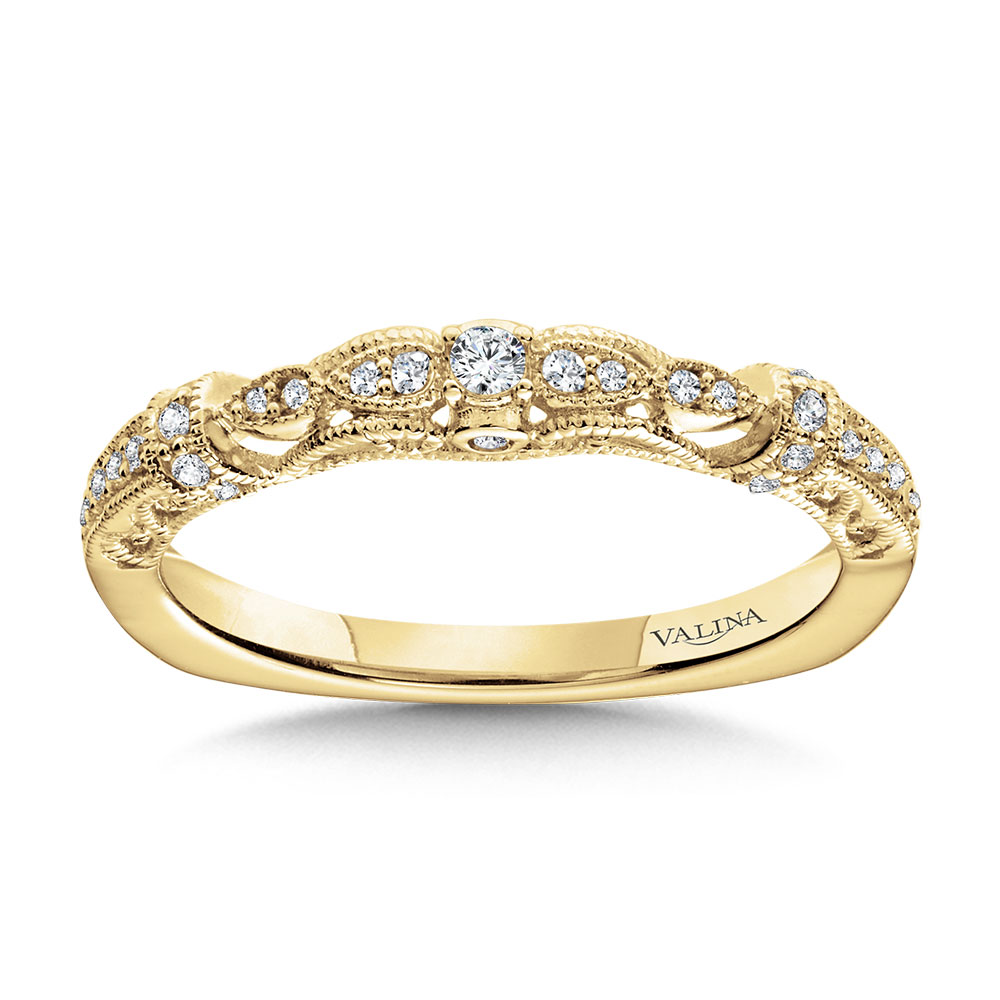 Vintage Milgrain & Filigree Accented Diamond Wedding Band Gold Mine Jewelers Jackson, CA