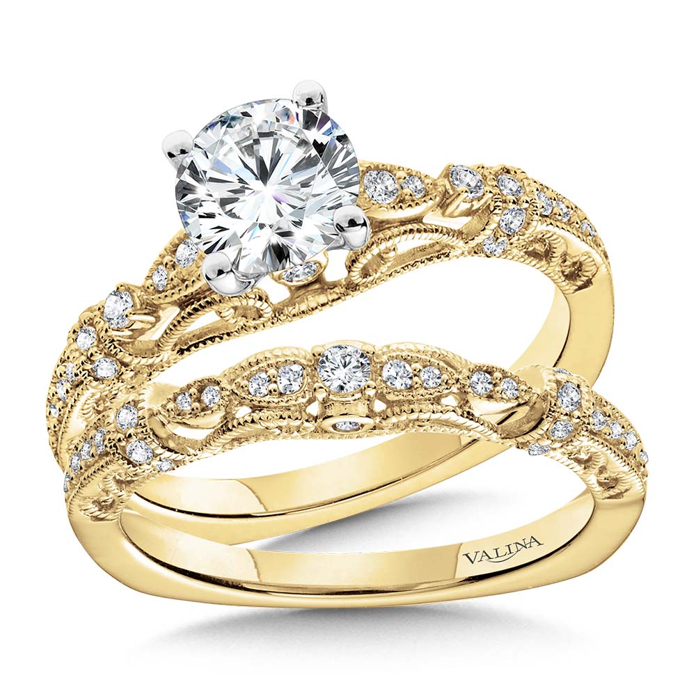 Vintage Milgrain & Filigree Accented Diamond Wedding Band Image 2 Gold Mine Jewelers Jackson, CA