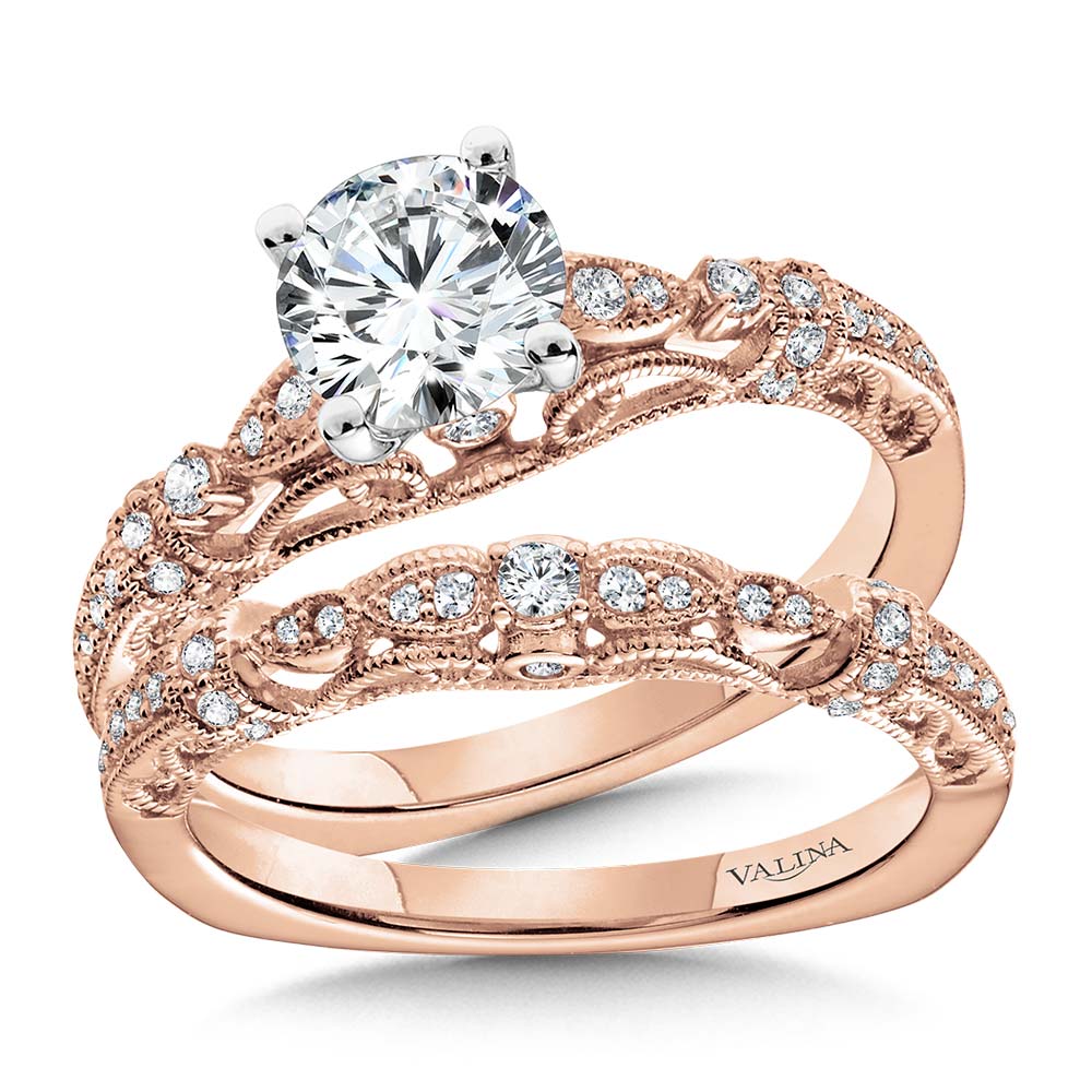 Vintage Milgrain & Filigree Accented Diamond Engagement Ring Image 3 Biondi Diamond Jewelers Aurora, CO