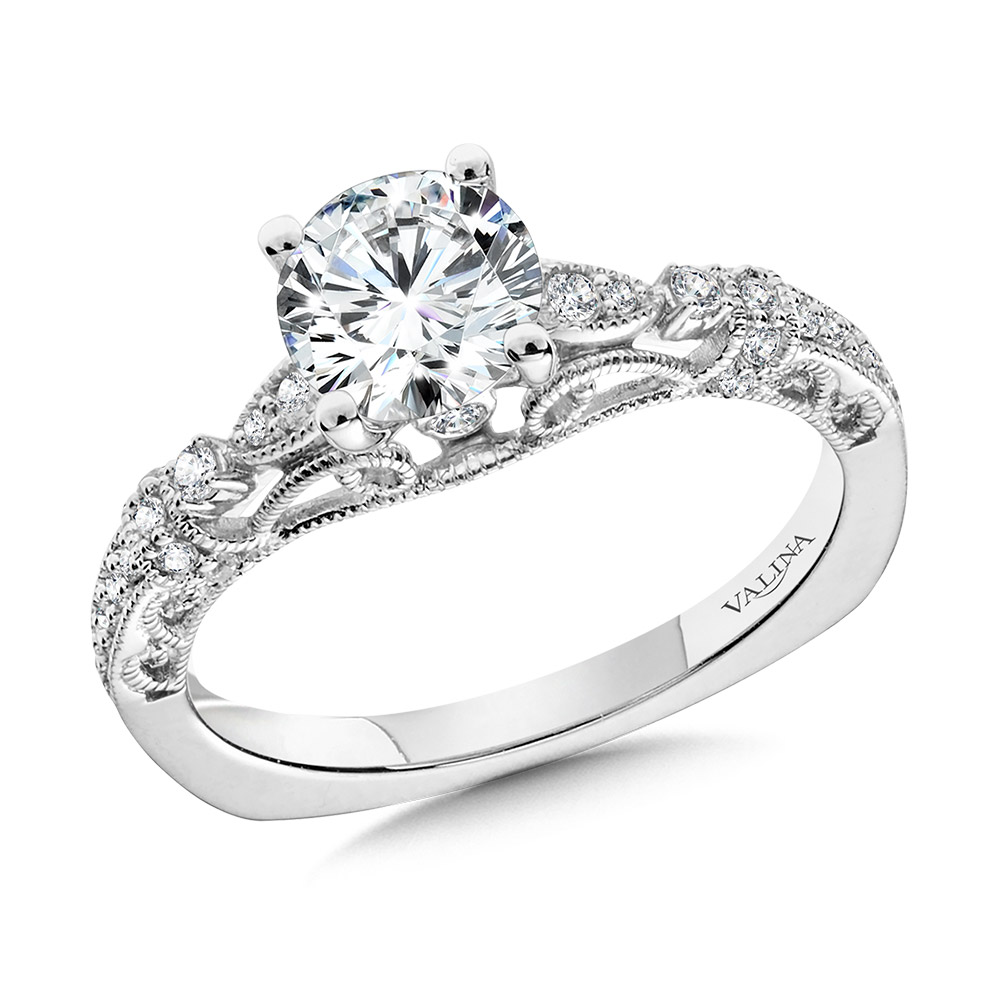Vintage Milgrain & Filigree Accented Diamond Engagement Ring Glatz Jewelry Aliquippa, PA