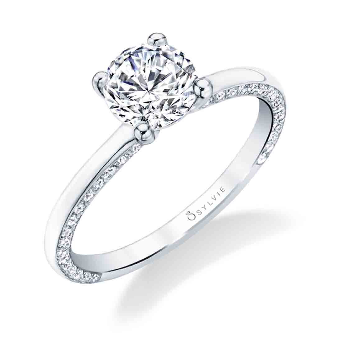 Modern Solitaire Engagement Ring - Messaline SVS Fine Jewelry Oceanside, NY