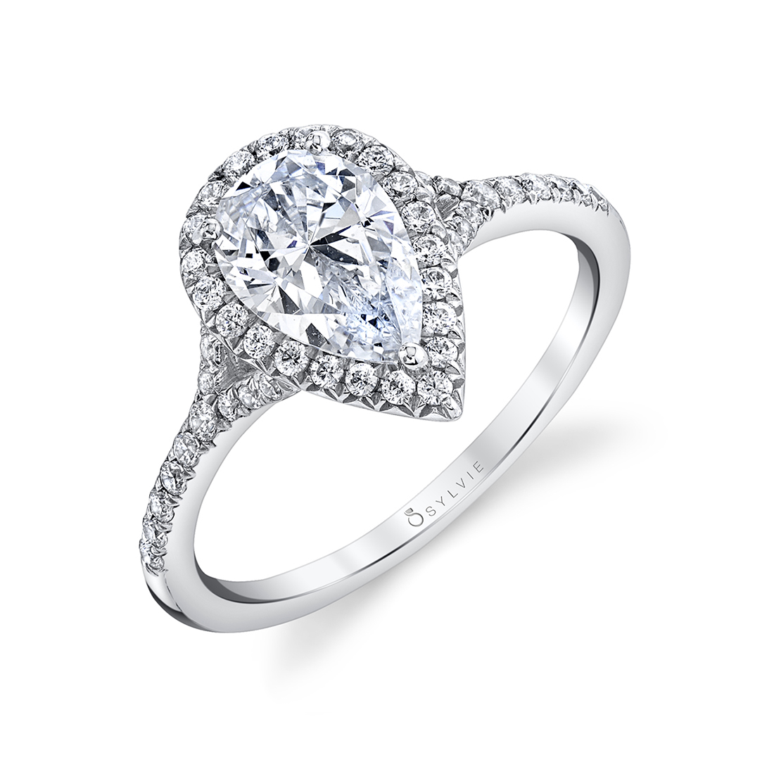 Halo Engagement Ring with Micro Split Shank - Alexandra SVS Fine Jewelry Oceanside, NY