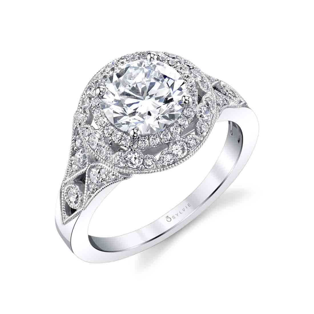 Vintage Inspired Engagement Ring - Jade Stuart Benjamin & Co. Jewelry Designs San Diego, CA