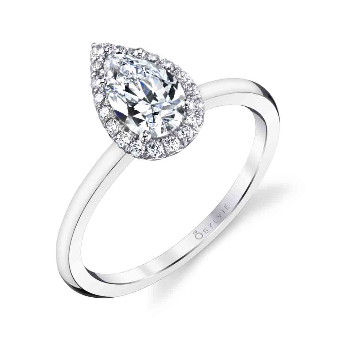 Classic Halo Engagement Ring - Elsie Stuart Benjamin & Co. Jewelry Designs San Diego, CA