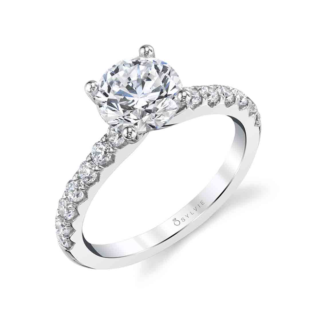 Classic Engagement Ring - Aimee Stuart Benjamin & Co. Jewelry Designs San Diego, CA