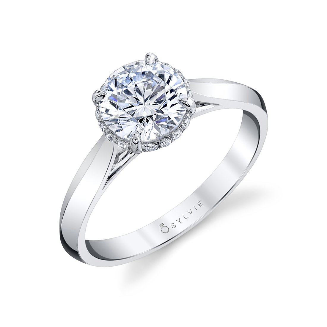 Unique Hidden Halo Engagement Ring - Fae SVS Fine Jewelry Oceanside, NY