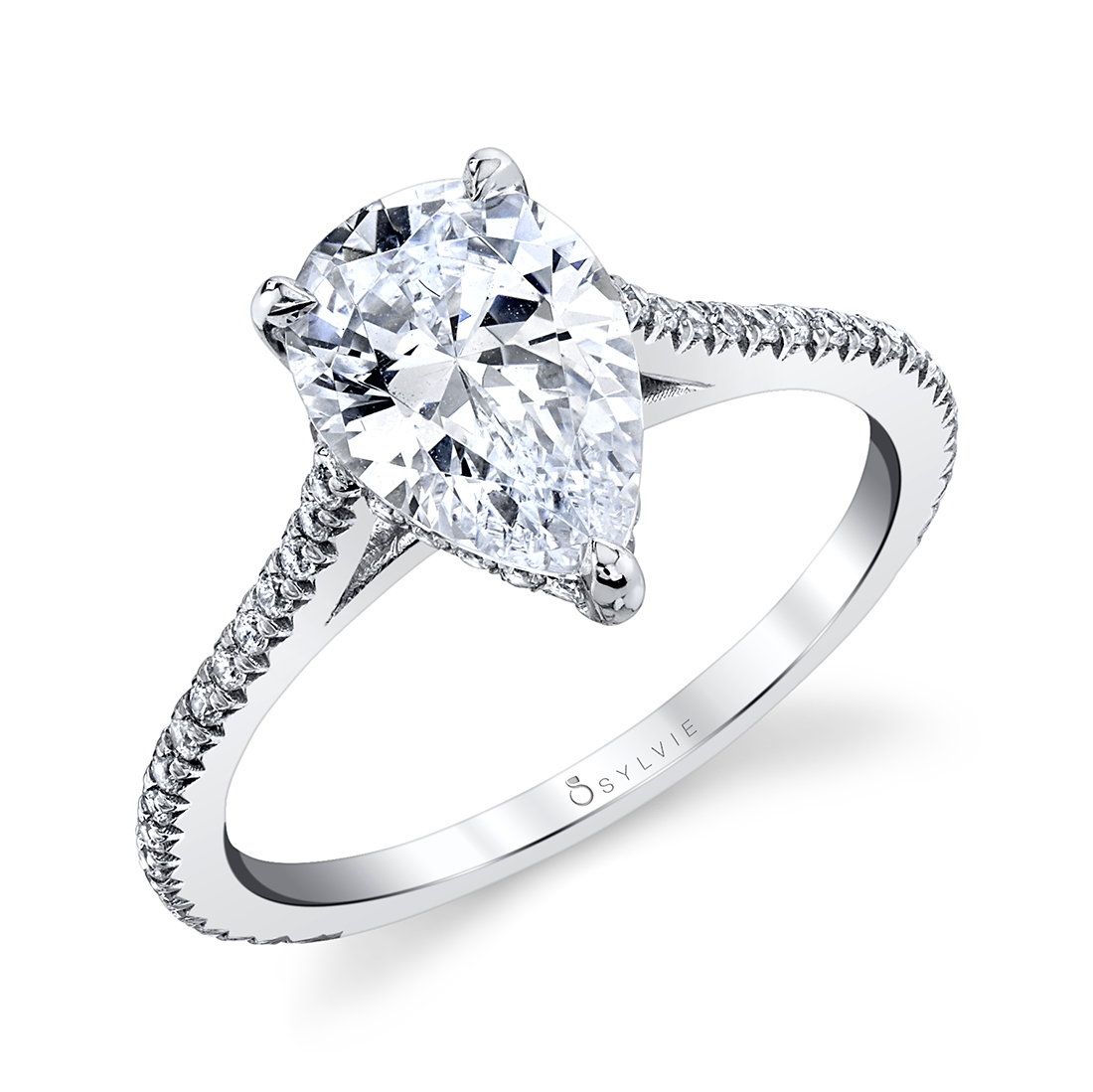 Modern Hidden Halo Engagement Ring - Valencia SVS Fine Jewelry Oceanside, NY