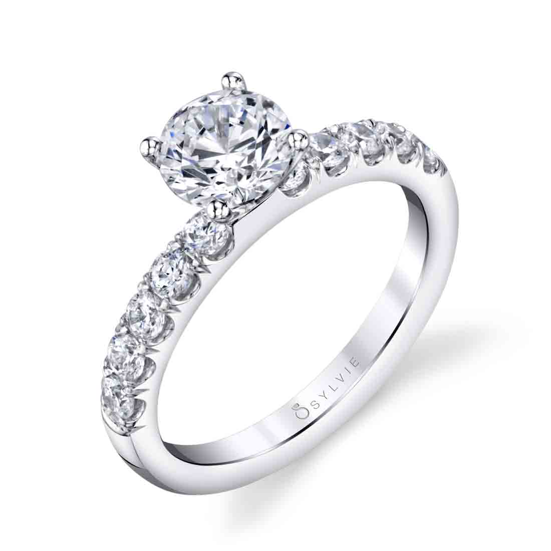 Classic Engagement Ring - Octavie Stuart Benjamin & Co. Jewelry Designs San Diego, CA