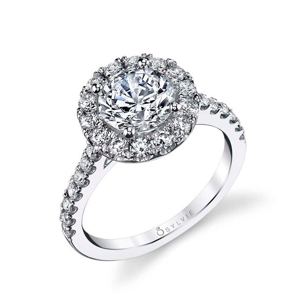Modern Solitaire Engagement Ring - Aubree Stuart Benjamin & Co. Jewelry Designs San Diego, CA