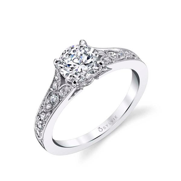 Vintage Inspired Engagement Ring - Chereen Stuart Benjamin & Co. Jewelry Designs San Diego, CA