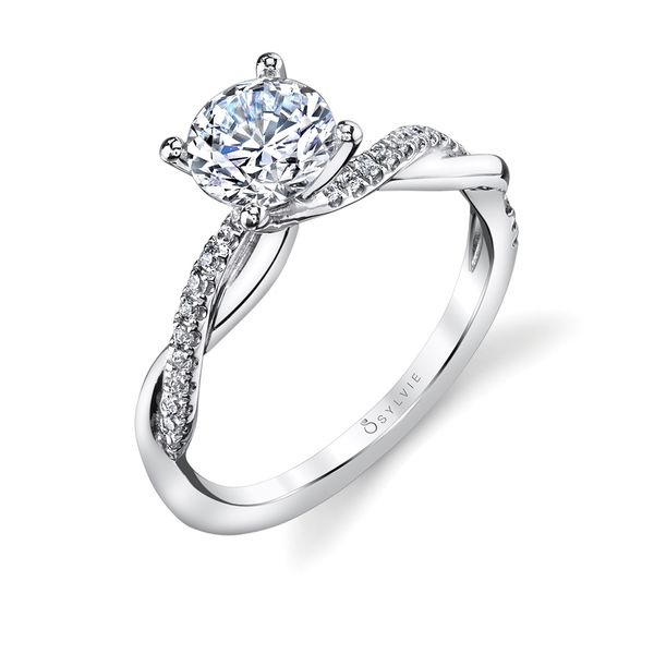 Spiral Engagement Ring - Yasmine Castle Couture Fine Jewelry Manalapan, NJ