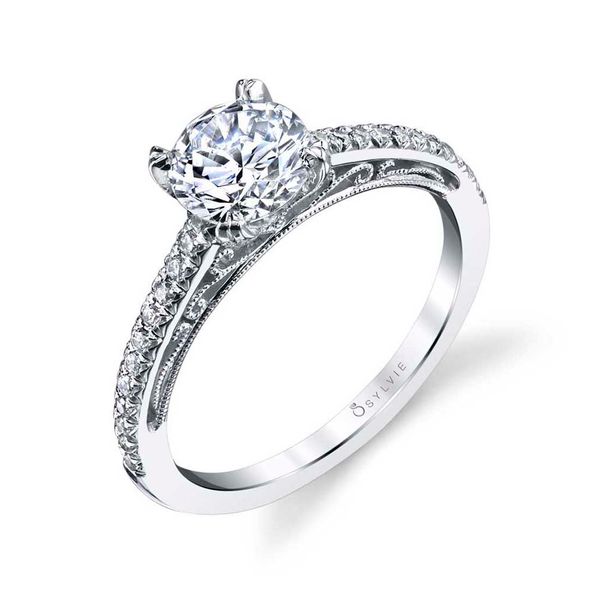 Classic Engagement Ring - Amorette Stuart Benjamin & Co. Jewelry Designs San Diego, CA