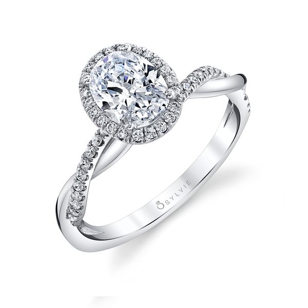 Spiral Engagement Ring with Halo - Coralie JMR Jewelers Cooper City, FL