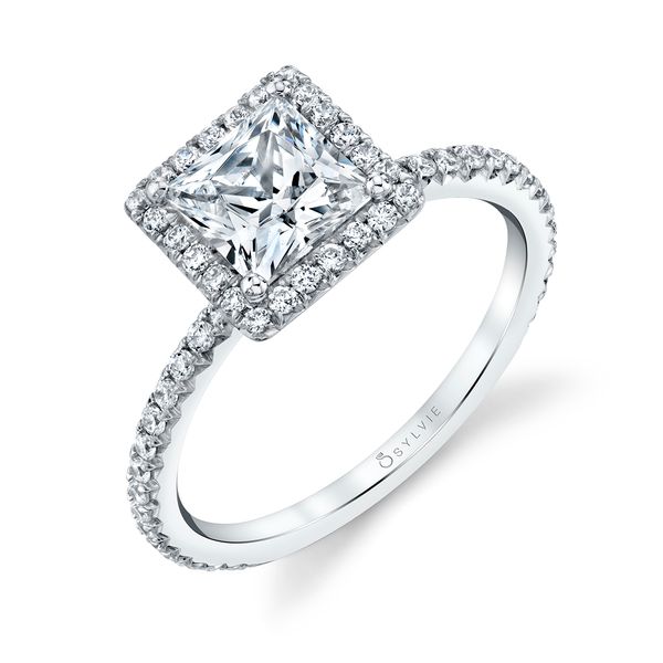 Classic Halo Engagement Ring - Vivian Jim Bartlett Fine Jewelry Longview, TX