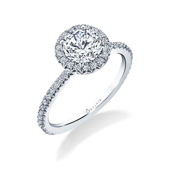 Classic Halo Engagement Ring - Vivian JMR Jewelers Cooper City, FL