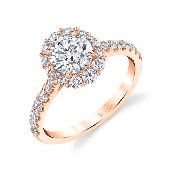 Halo Engagement Ring - Jillian Stuart Benjamin & Co. Jewelry Designs San Diego, CA