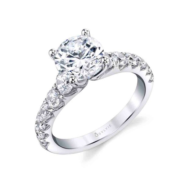 Wide Band Engagement Ring - Andrea Stuart Benjamin & Co. Jewelry Designs San Diego, CA