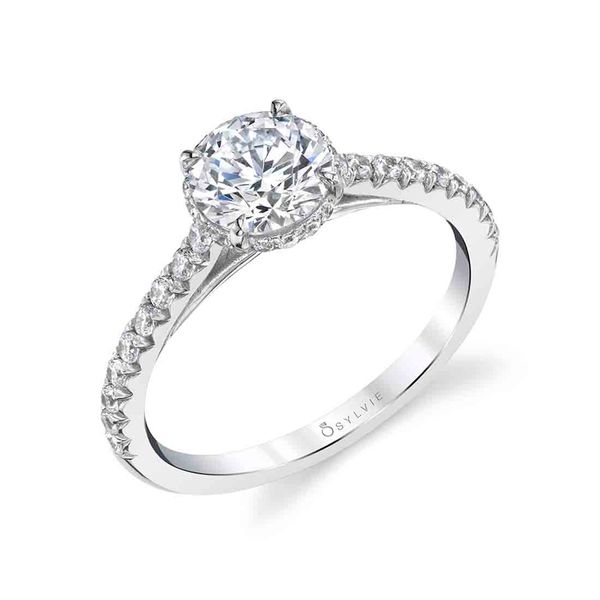 Hidden Halo Engagement Ring - Harmonie Cellini Design Jewelers Orange, CT
