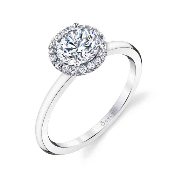 Classic Halo Engagement Ring - Elsie Cellini Design Jewelers Orange, CT