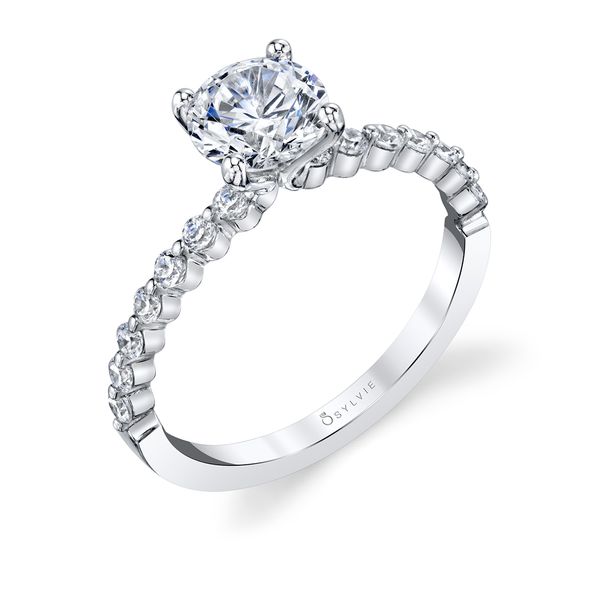 Shared Prong Engagement Ring - Athena Cellini Design Jewelers Orange, CT