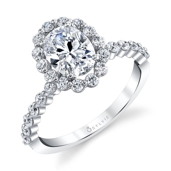 Shared Prong Engagement Ring - Athena Stuart Benjamin & Co. Jewelry Designs San Diego, CA