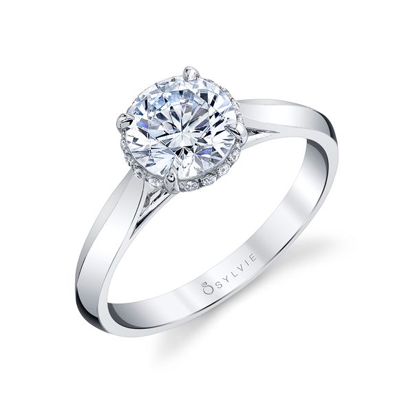 Unique Hidden Halo Engagement Ring - Fae Stuart Benjamin & Co. Jewelry Designs San Diego, CA