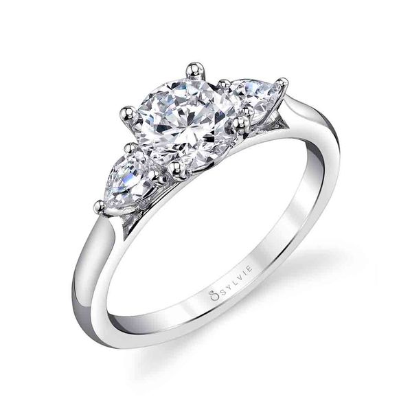 Three Stone Engagement Ring - Martine Cellini Design Jewelers Orange, CT