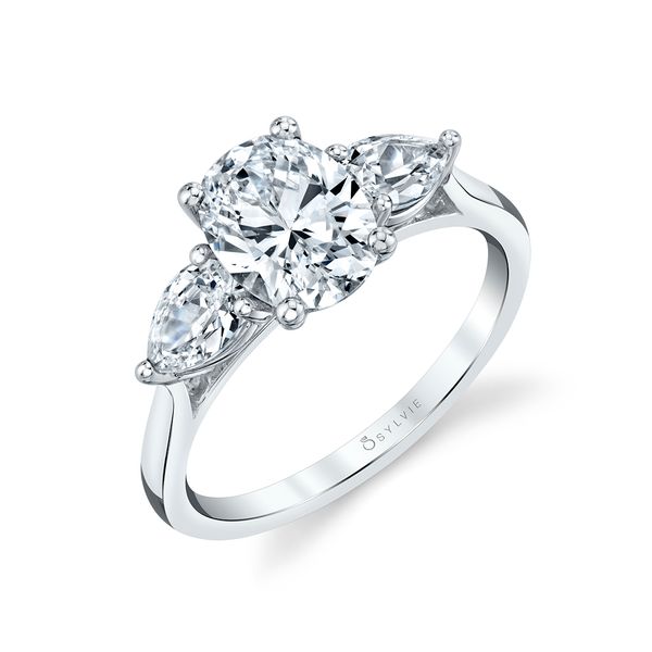 Three Stone Engagement Ring - Martine Castle Couture Fine Jewelry Manalapan, NJ